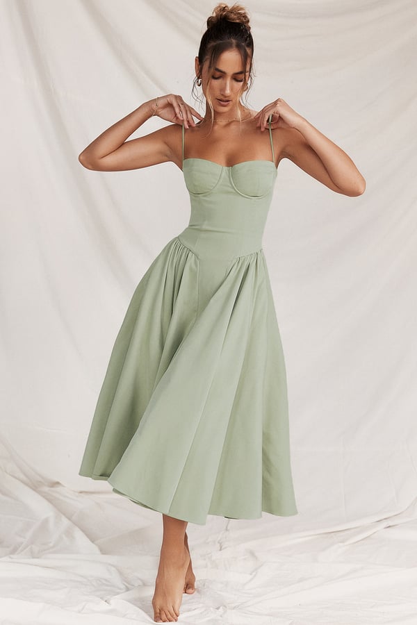 Tulum – Robe Midi Bustier Sans Manches