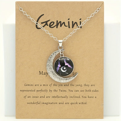 Collier Signe du Zodiaque avec Pendentif Lune