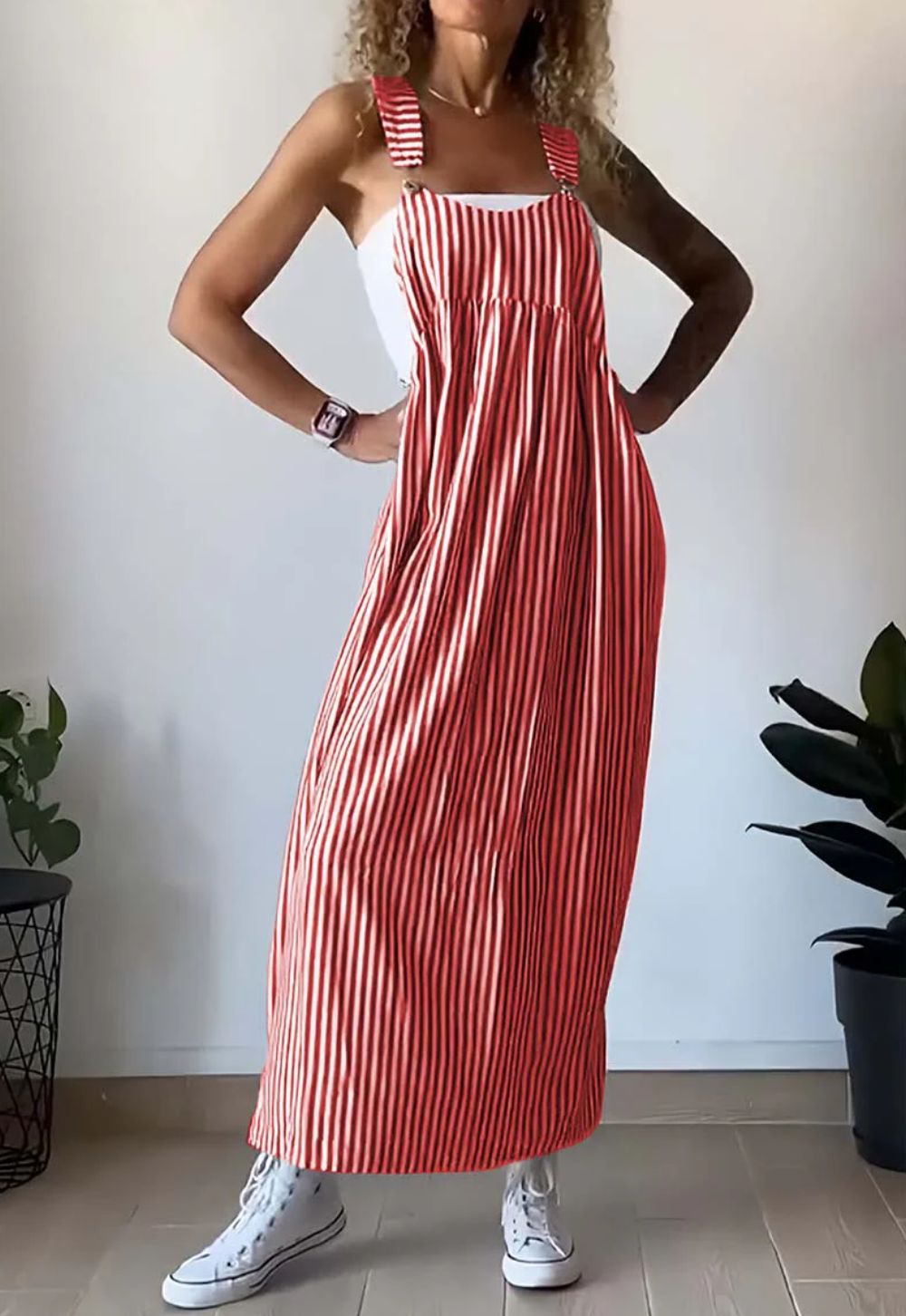 Juliette - Robe jumpsuit décontractée à rayures