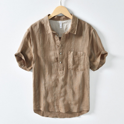 Beau | Chemise Manche Courte Pour Hommes | Noir