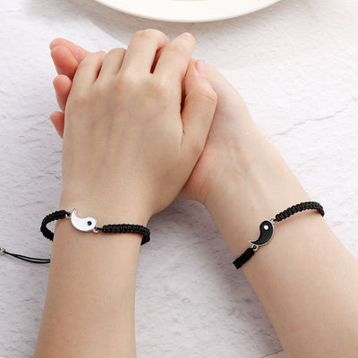 Bracelets Yin Yang d’amitié – Lot de 2 réglables
