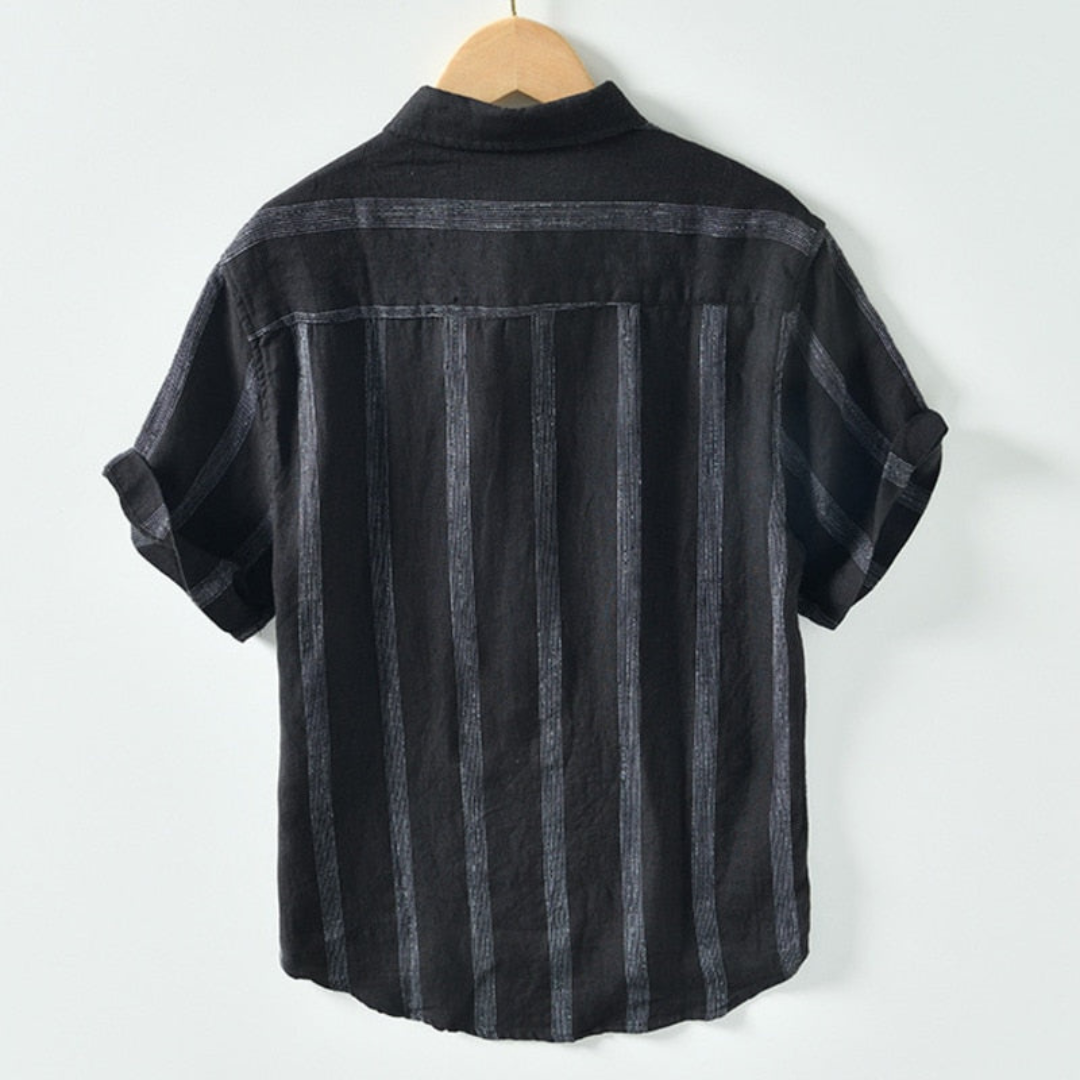 Beau | Chemise Manche Courte Pour Hommes | Noir