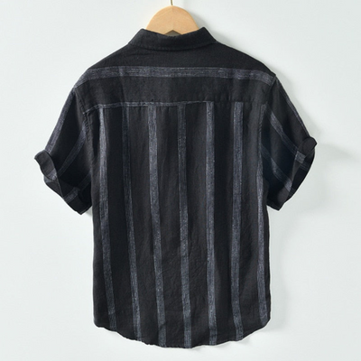 Beau | Chemise Manche Courte Pour Hommes | Noir