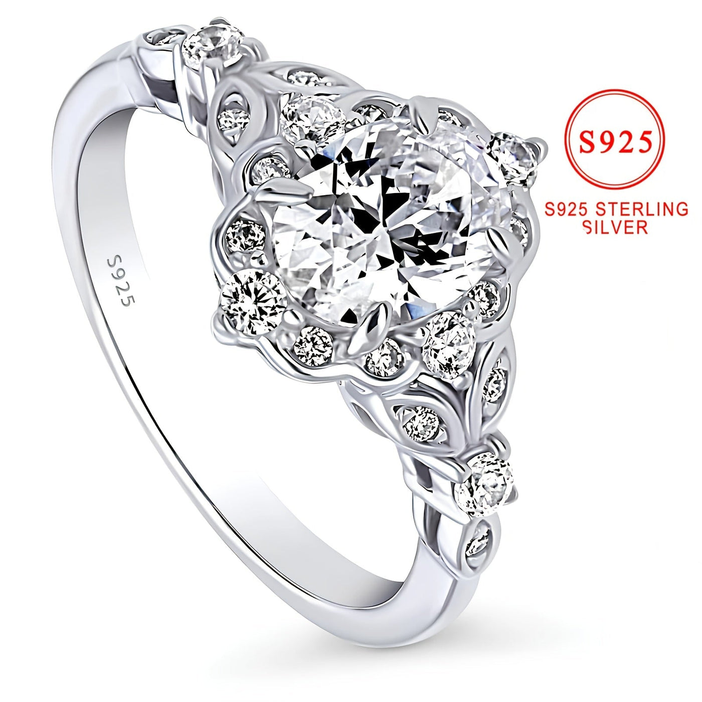 Bague design français en argent vintage .925