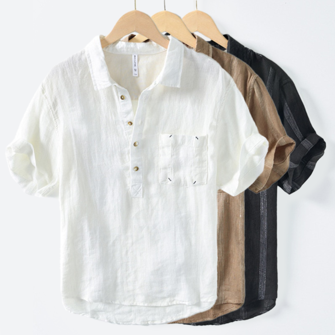 Beau | Chemise Manche Courte Pour Hommes | Noir