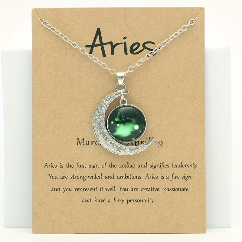 Collier Signe du Zodiaque avec Pendentif Lune