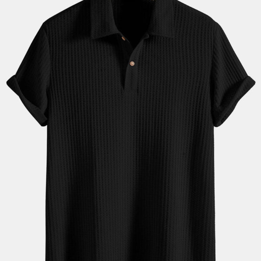 Koa | Chemise Manche Courte Pour Hommes | Noir