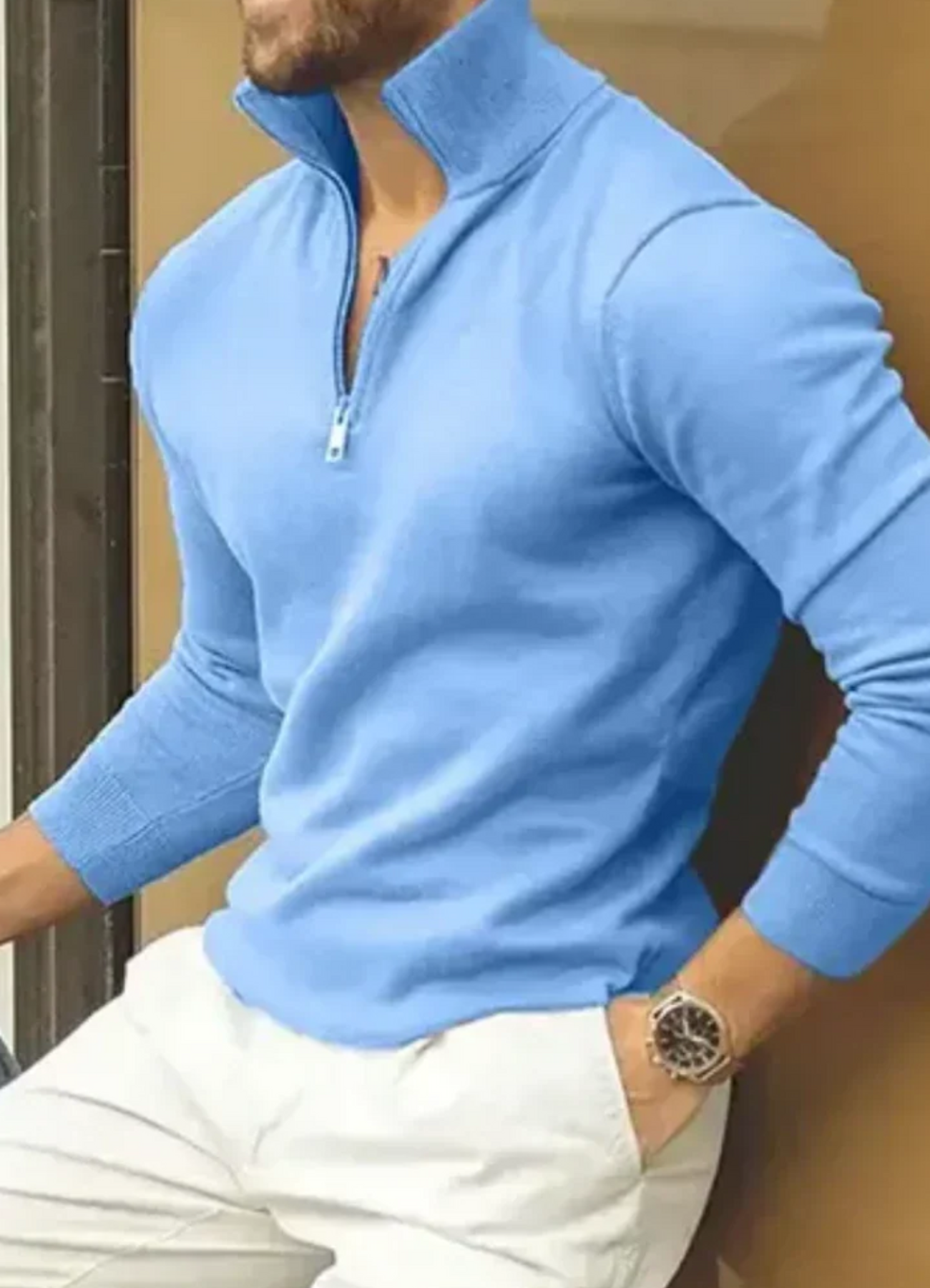 Fareed | Pull À Zip Décontracté Pour Hommes | Confortable