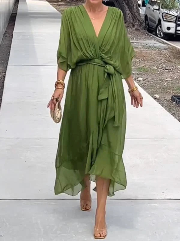 Inès - Robe élégante et légère en mousseline de soie