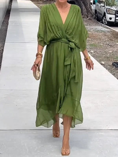 Inès - Robe élégante et légère en mousseline de soie