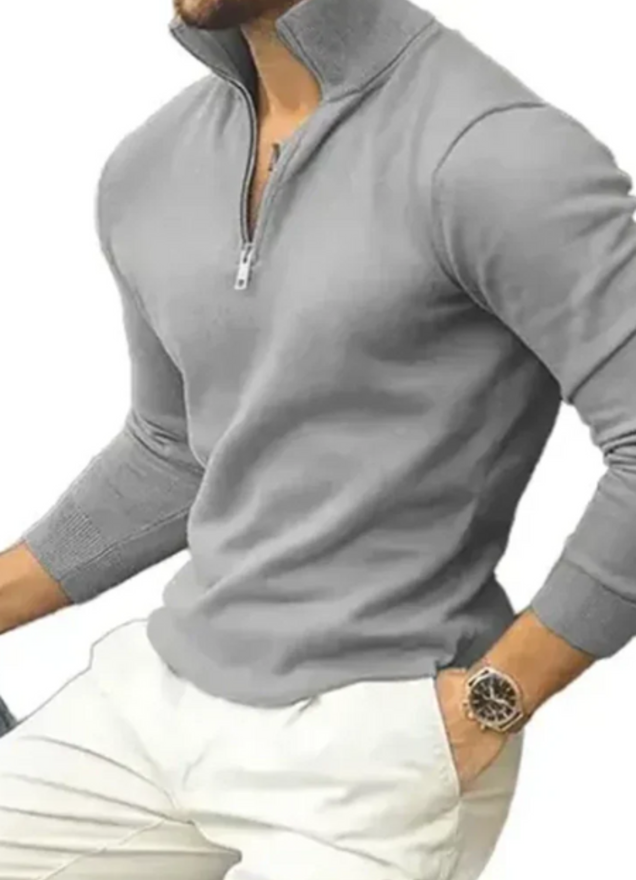 Fareed | Pull À Zip Décontracté Pour Hommes | Confortable