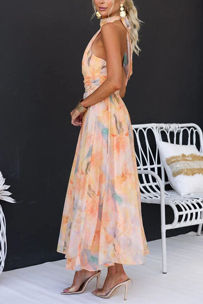 Edmonton Essence™ | Watercolor Print Dress + FREE Forever Bonded Bracelets