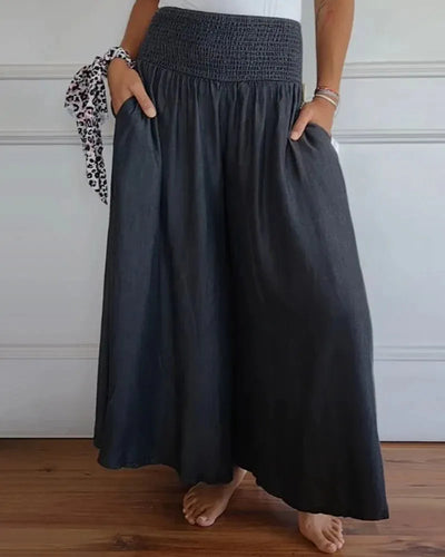 AtelierdeRocheParis™ - Pantalon large taille haute ultra confortable