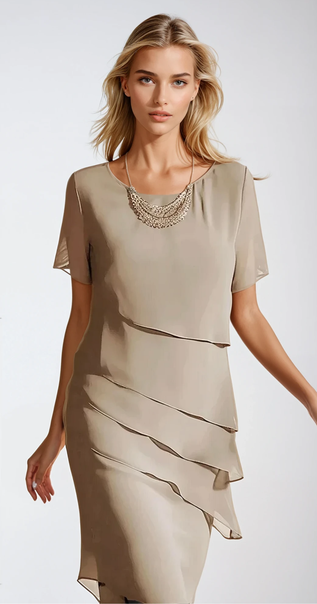 Lina - Robe en mousseline de soie élégante et confortable