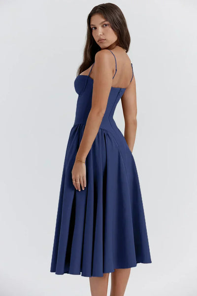 Tulum – Robe Midi Bustier Sans Manches