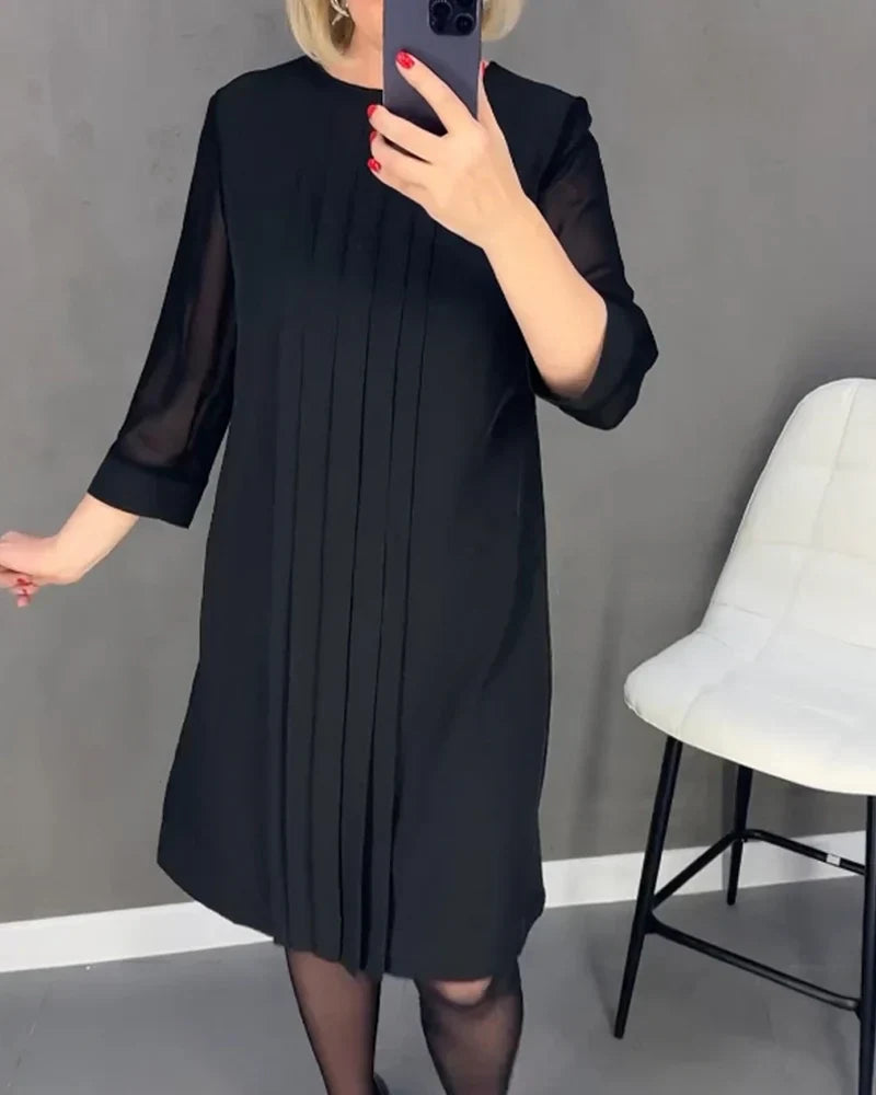 Robe plissée en maille