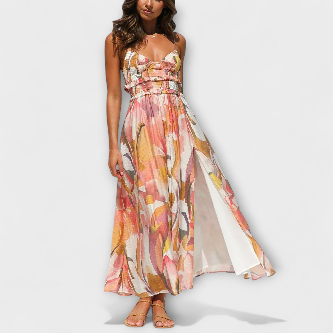 Annalise | Robe fluide à imprimé audacieux