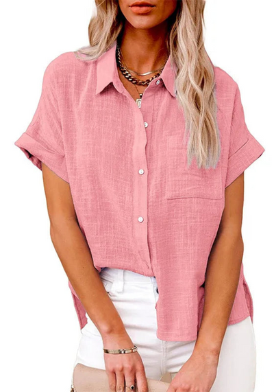 Anastasia | Chemise Manche Courte Pour Femme | Oversize