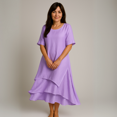 Auralie – Robe longue élégante en coton