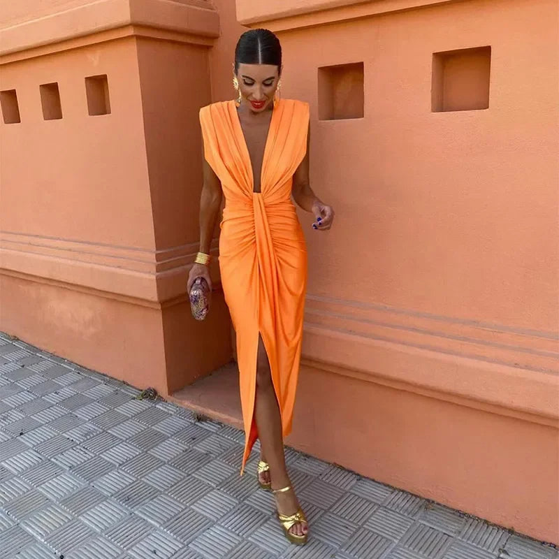 Robe de soirée glamour pour femme | Maxi
