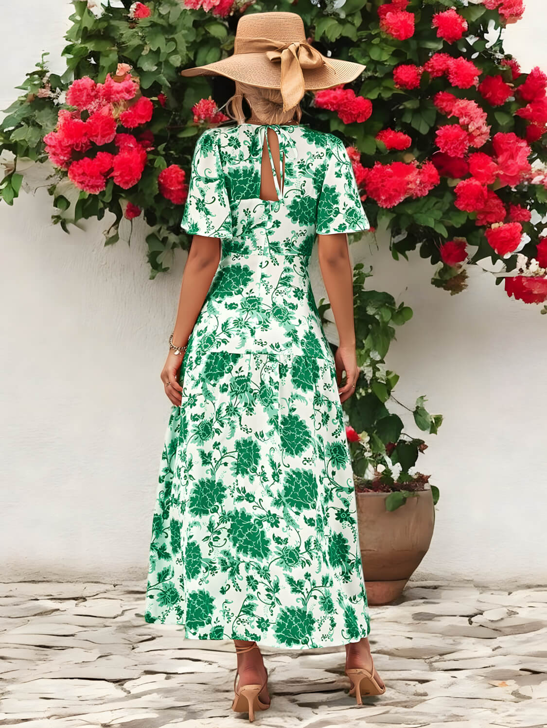 Monique - Robe d'été dos nu avec armatures