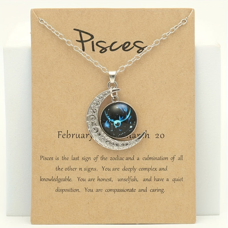 Collier Signe du Zodiaque avec Pendentif Lune
