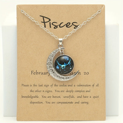 Collier Signe du Zodiaque avec Pendentif Lune