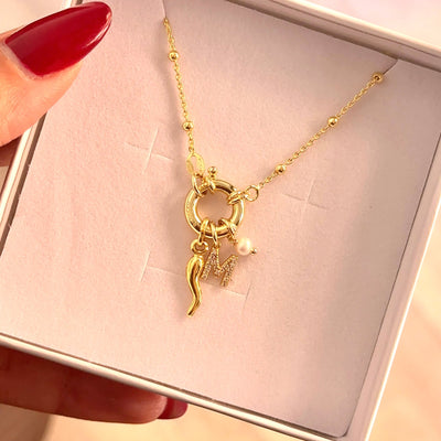 Collier Rosaire en Argent 925 avec Fermoir Anneau