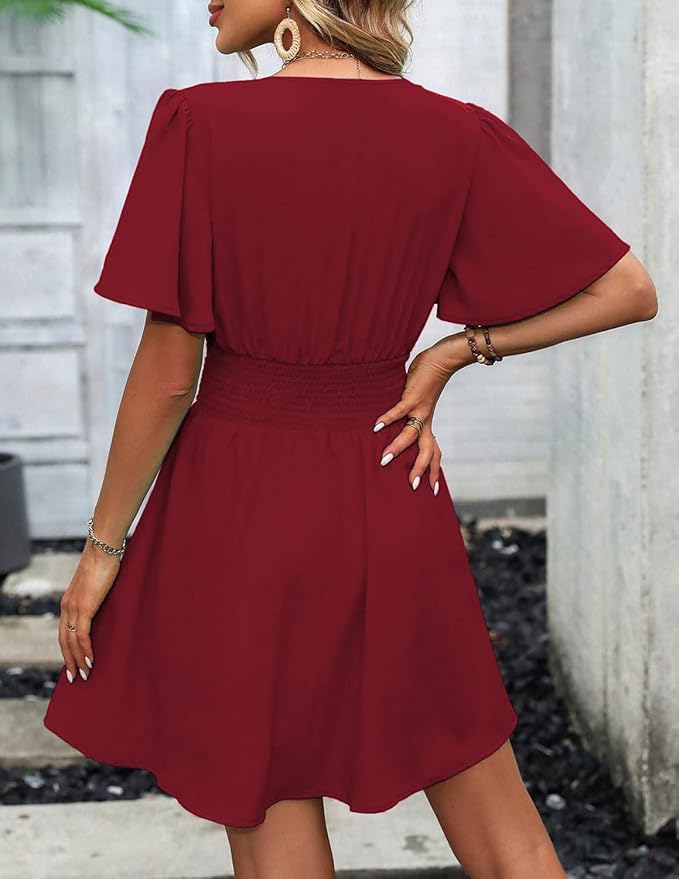 Sophie - Robe midi élégante en tissu léger