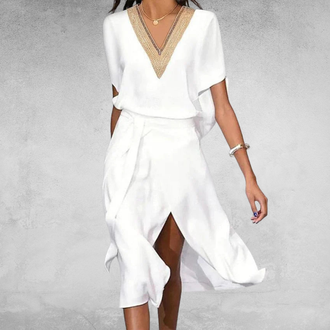 Angélique | Robe Midi pour Femme | Élégante