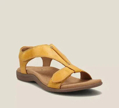 Sandales en Cuir Femme à Bout Ouvert avec Brides Réglables