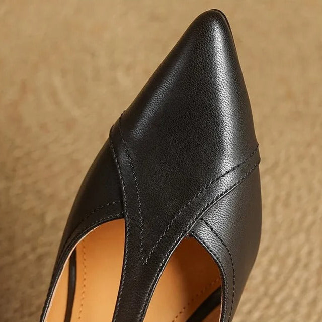 Talons à barre en T pour femmes, finition lisse et élégante - Celestine