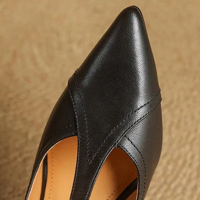 Talons à barre en T pour femmes, finition lisse et élégante - Celestine