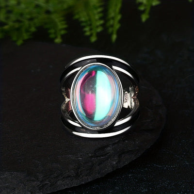 Bague ovale en pierre de lune