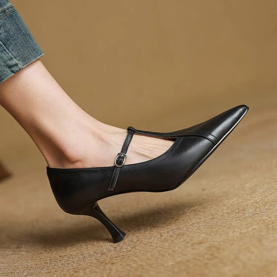 Talons à barre en T pour femmes, finition lisse et élégante - Celestine