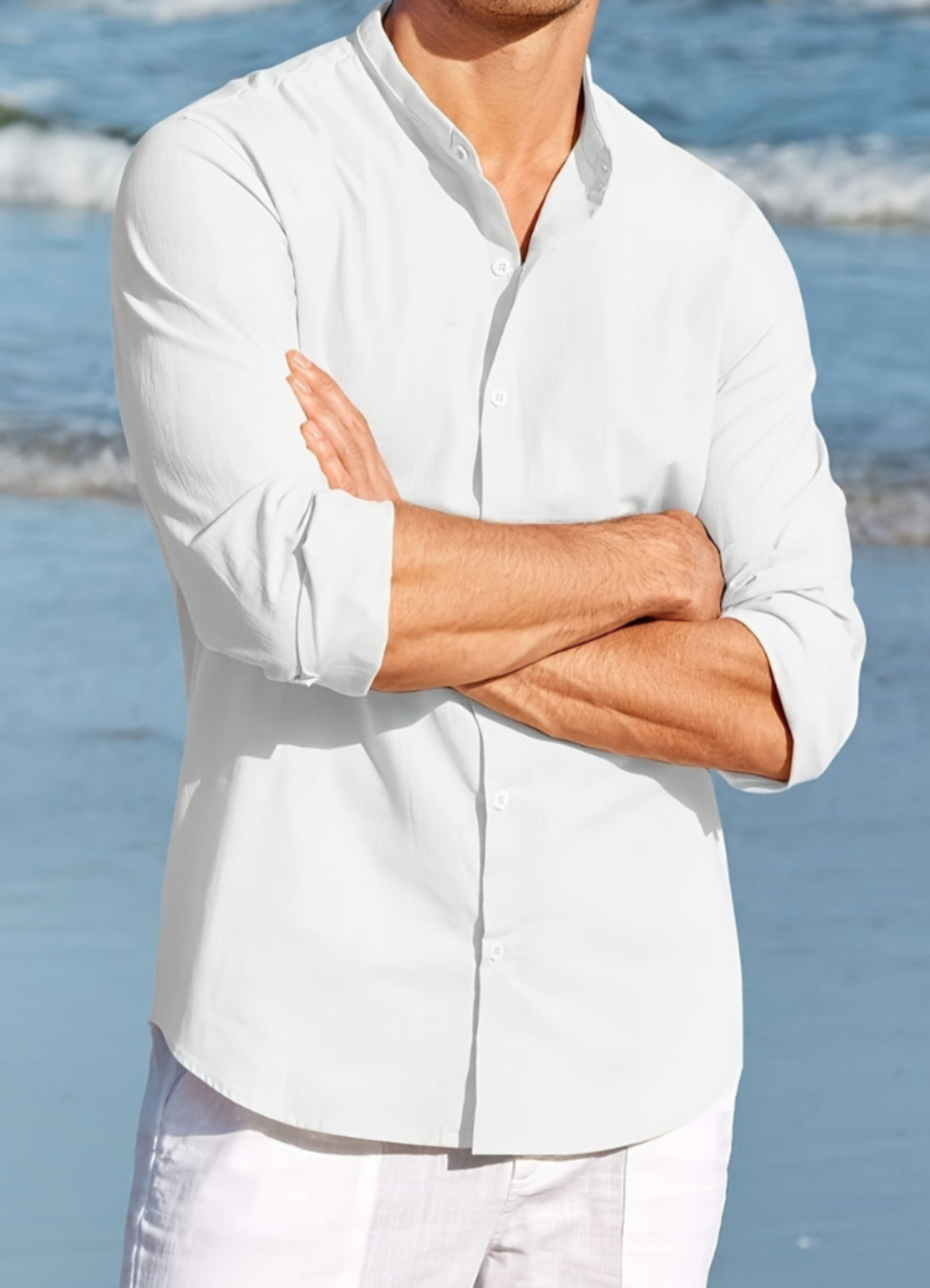 Talha | Chemise Décontractée Pour Hommes | Blanc