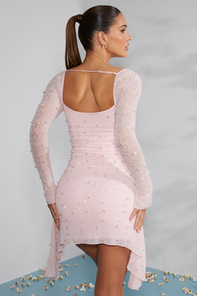 Anaya | Robe Courte en Dentelle avec Perles & Dos Nu pour Femme