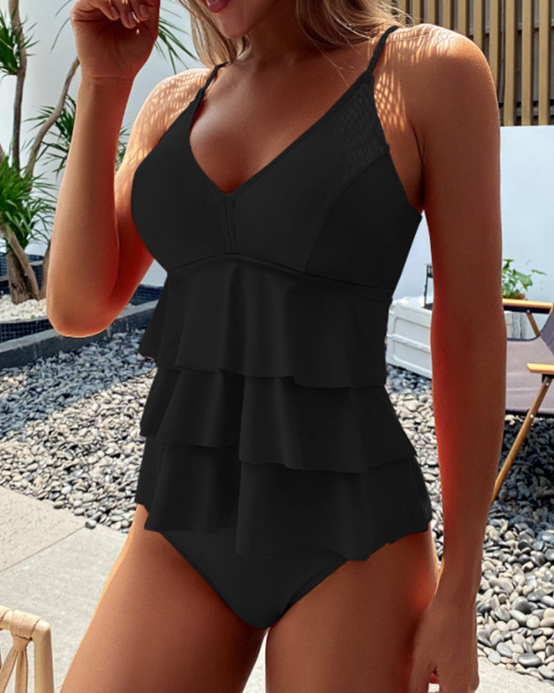 Yanna | Maillot de bain élégant avec volants décoratifs