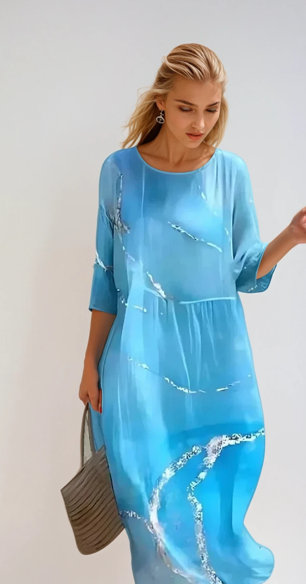 Colette - Robe midi élégante et intemporelle avec ceinture à la taille