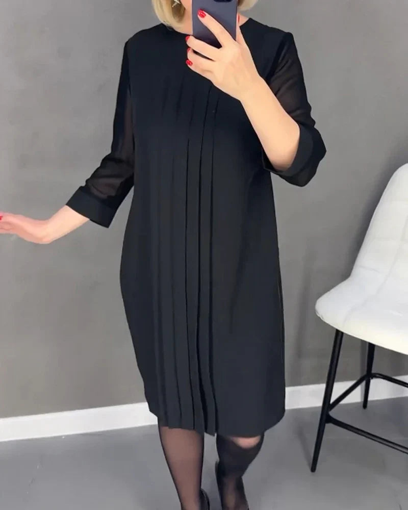 Robe plissée en maille