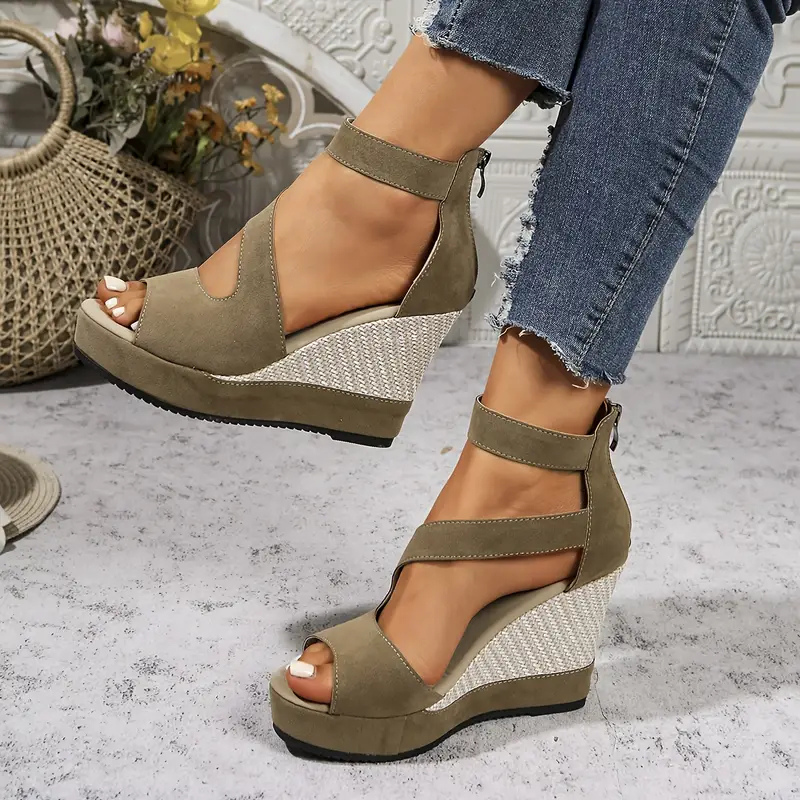 Atina | Sandales Compensées Style Espadrilles Pour Femmes | Orthopédique