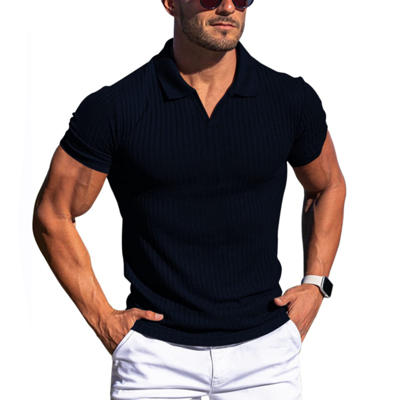 Jazzy | Chemise Manche Courte Pour Hommes | Noir