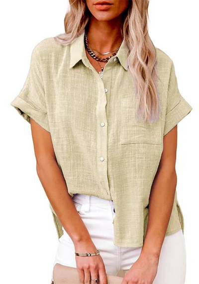 Anastasia | Chemise Manche Courte Pour Femme | Oversize