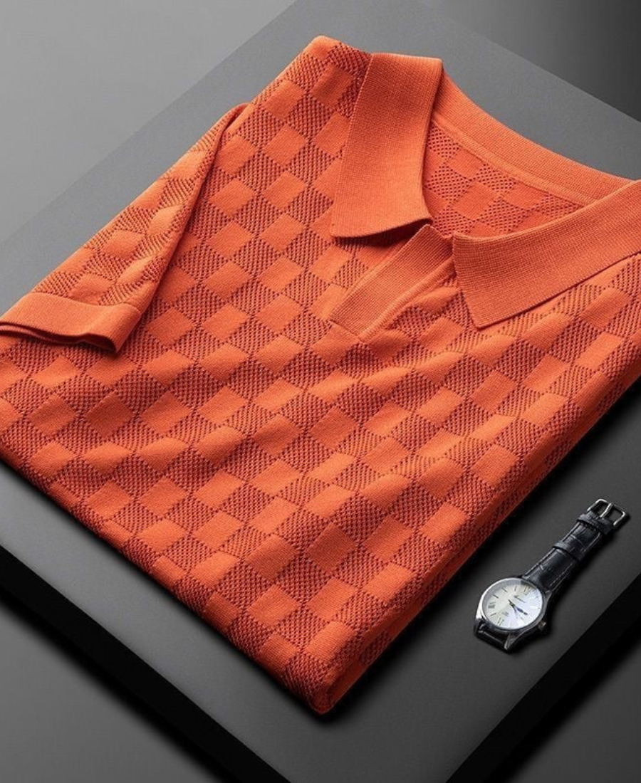Arnold |  Polo Manche Courte Pour Hommes | Blanche