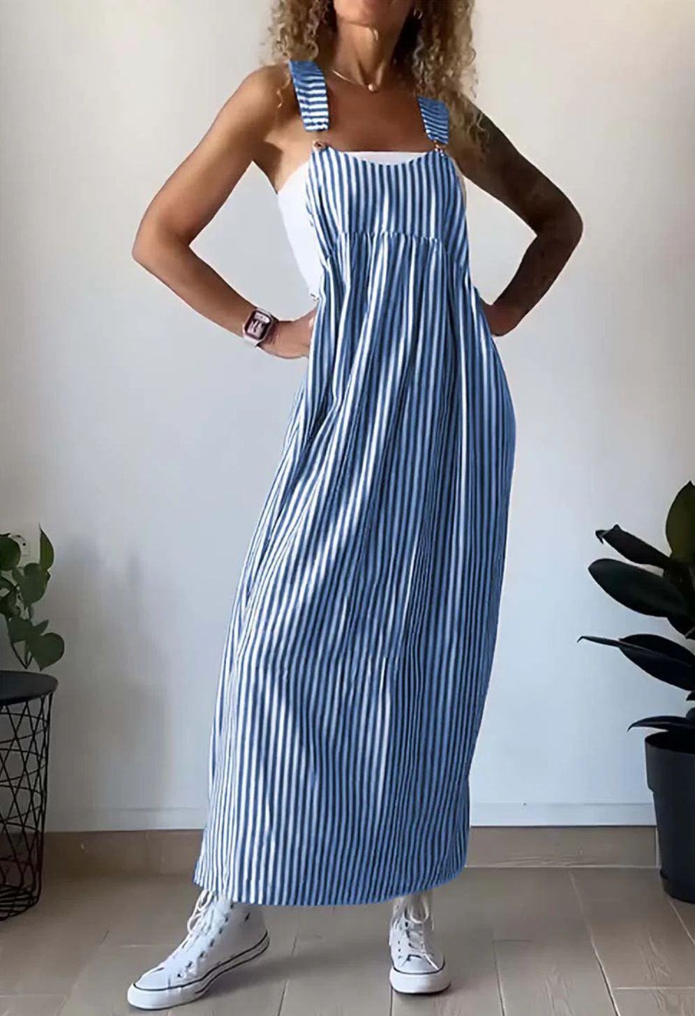 Juliette - Robe jumpsuit décontractée à rayures