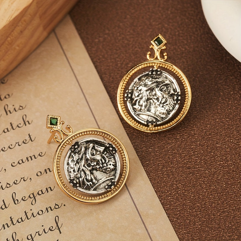 🇫🇷 Boucles d’oreilles pièce françaises en argent .925 et vieil or
