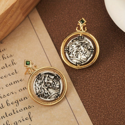 🇫🇷 Boucles d’oreilles pièce françaises en argent .925 et vieil or