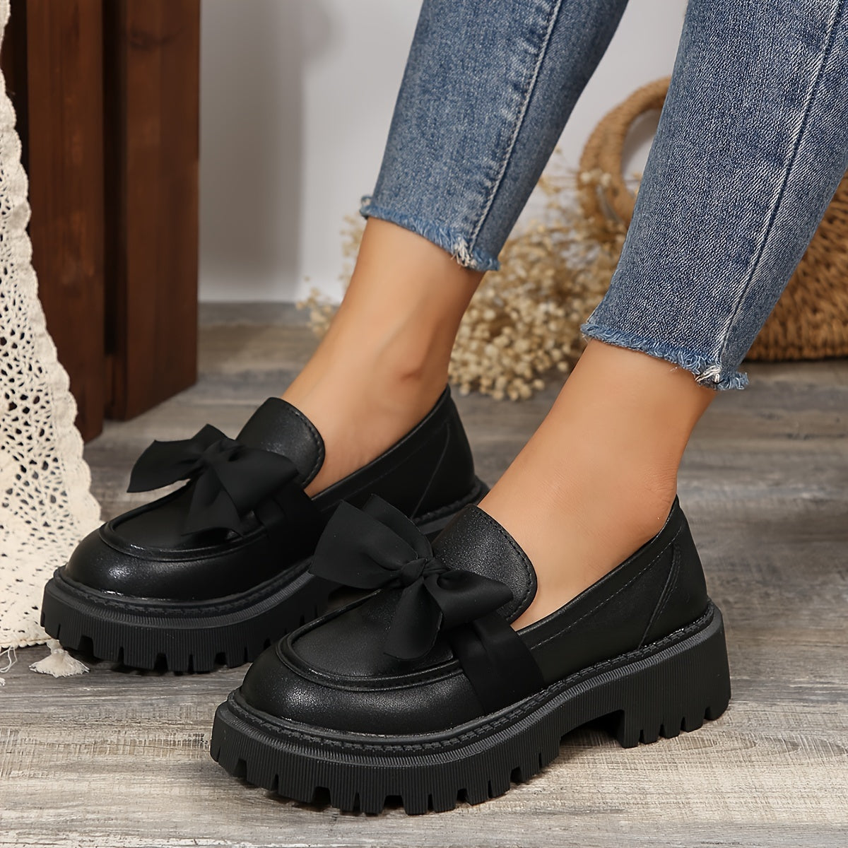 Aurélia – Femme Loafers Plateforme Élégance Moderne