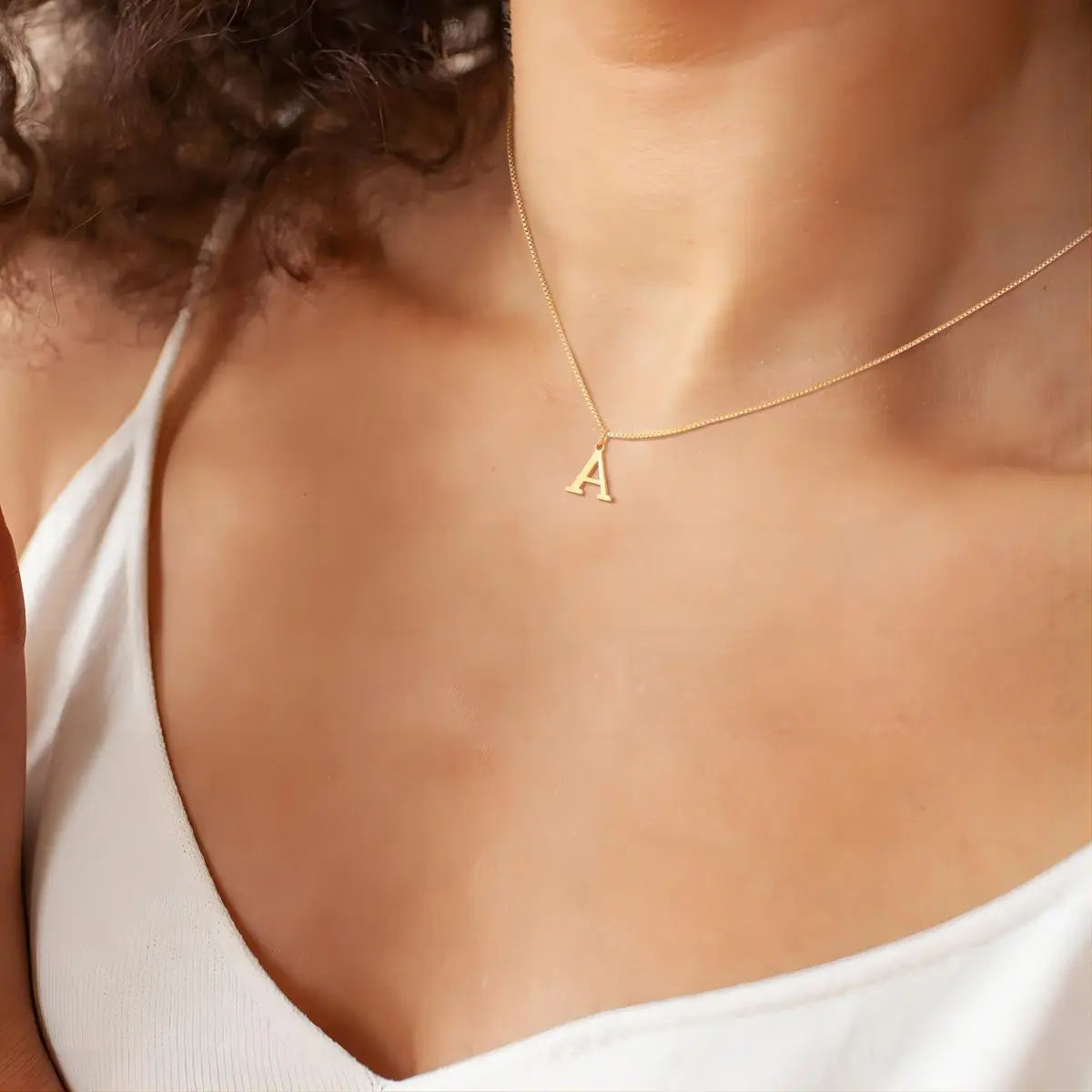 Collier avec lettres d'amour initiales | Or