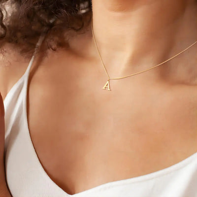 Collier avec lettres d'amour initiales | Or